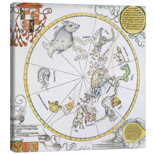 Canvastavla Map of the Southern Sky. 1515