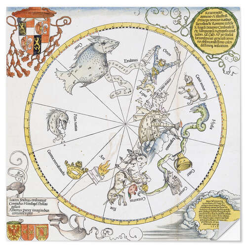 Wall sticker Map of the Southern Sky. 1515