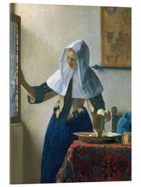 Galleriataulu Young woman with a water jug by the window