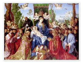 Wall print  The Feast of the Rosary - Albrecht Dürer