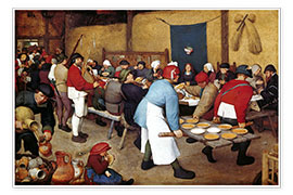 Poster Bondbröllop - Pieter Brueghel d.Ä.