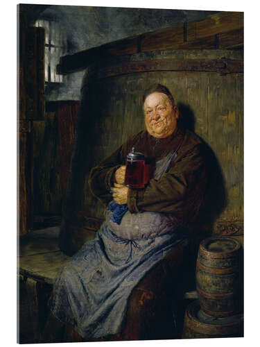 Tableau en verre acrylique Brother master brewer of beer in the cellar. In 1902.