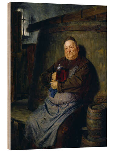 Holzbild Bruder Braumeister im Bierkeller. 1902.