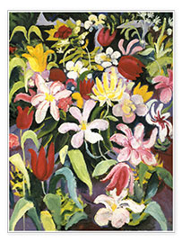 Wandbild  Blumenteppich - August Macke