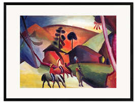 Impresión de arte enmarcada Indios a caballo