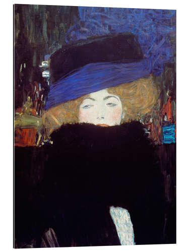 Gallery print Lady with Hat and Feather Boa