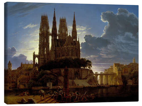 Canvas print Cathedral over a city