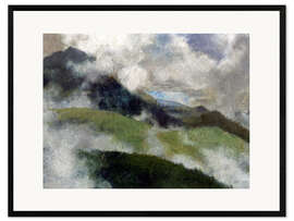 Impression artistique encadrée Brouillard ascendant