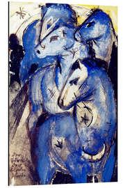 Magnettafel Turm blauer Pferde