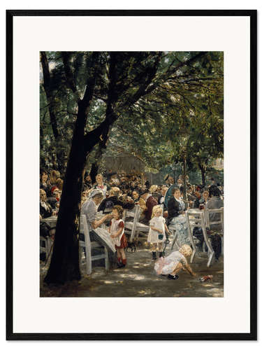 Framed art print Munich beer garden