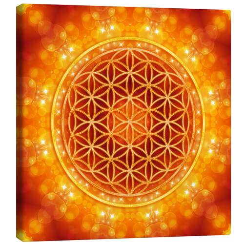 Canvas print Flower of life - golden age