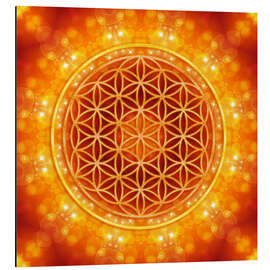 Magnettafel Blume des Lebens - Goldenes Zeitalter