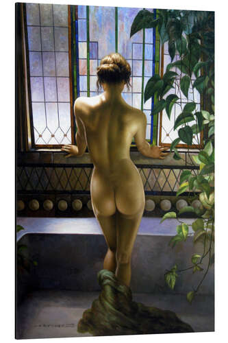 Quadro em alumínio Nude at the window