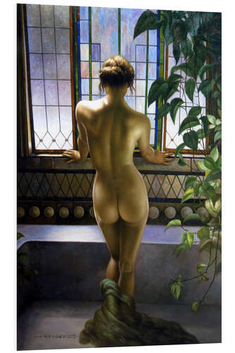 Foam board print Nude at the window