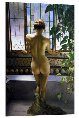 Cuadro de plexi-alu Nude at the window