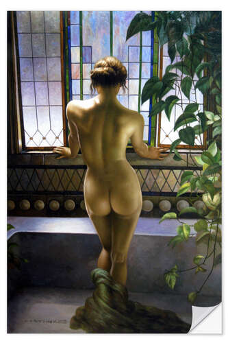 Sticker mural Nude at the window