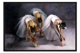 Gerahmter Kunstdruck Drei Ballerinas