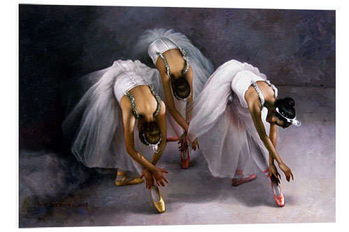 Foam board print Three ballet dancers