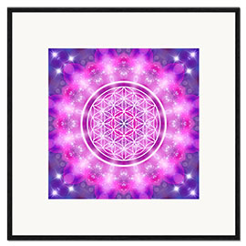 Ingelijste kunstdruk Flower of Life - Love Essence