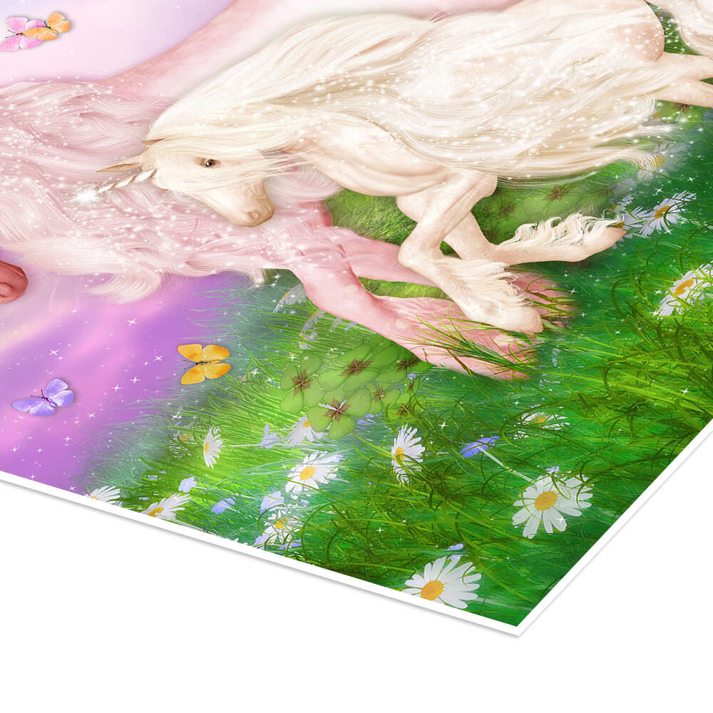 Licorne Et Lune Magique De Dolphins DreamDesign En Poster, Tableau Sur Toile Et Plus