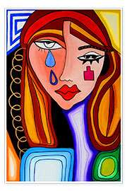 Poster Weinende Frau