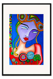 Gerahmter Kunstdruck Naturverbundene Frau