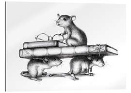 Gallery print Three Rats (three avid readers)