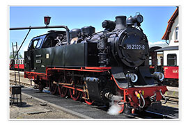 Poster historical steam train Molli