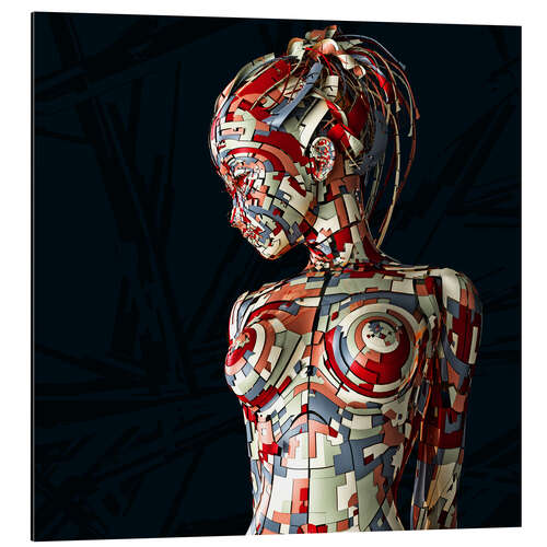 Print på aluminium robot girl