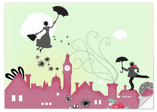 Muursticker Mary Poppins London