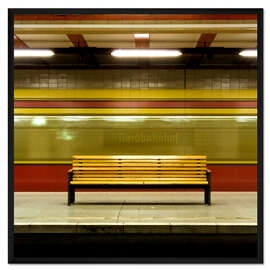 Gerahmter Kunstdruck Geisterbahnhof - U-Bahnhof - Nordbahnhof  Berlin