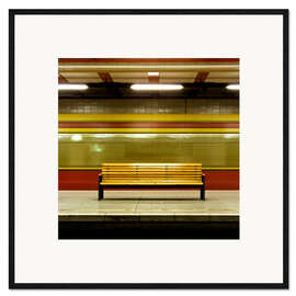 Gerahmter Kunstdruck Geisterbahnhof - U-Bahnhof - Nordbahnhof  Berlin