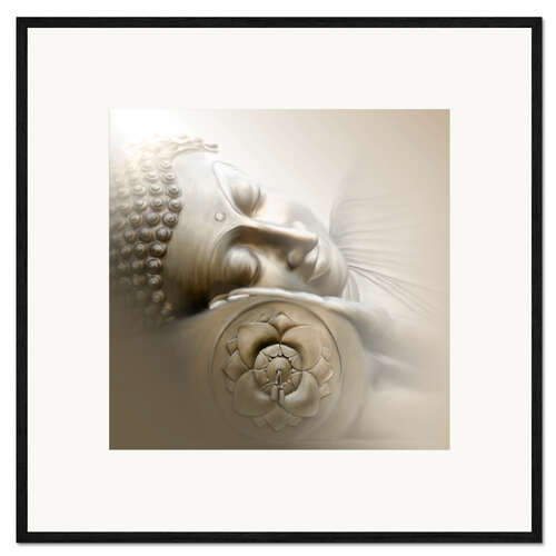 Stampa artistica con cornice Buddha addormentato