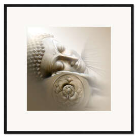 Gerahmter Kunstdruck Schlafender Buddha