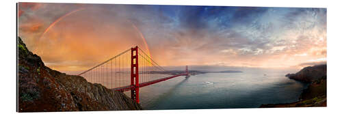 Gallery print San Francisco Golden Gate with rainbow