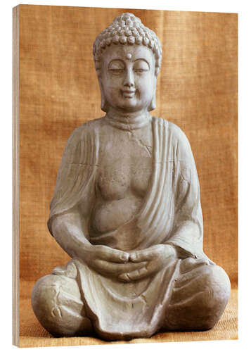 Wood print Buddha