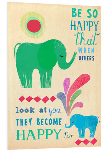 Foam board print Happy elephants