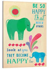 Magnettafel Happy elephants