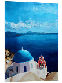 Foam board print Santorini - View from Oia