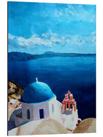 Magnettafel Santorin - Blick von Oia