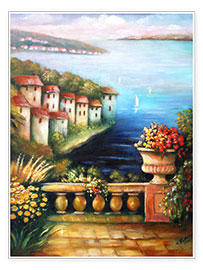 Poster Paesaggio mediterraneo