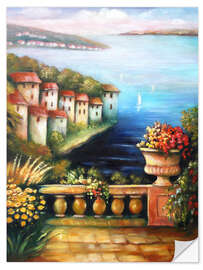 Selvklebende plakat Mediterranean landscape