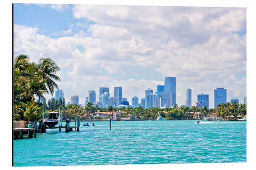 Aluminium print Skyline Miami