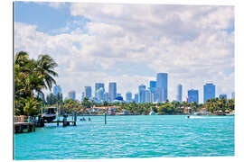 Tableau en plexi-alu Skyline de Miami