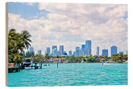 Holzbild Skyline Miami