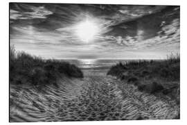 Magnettafel Sonnenaufgang in Schwarz