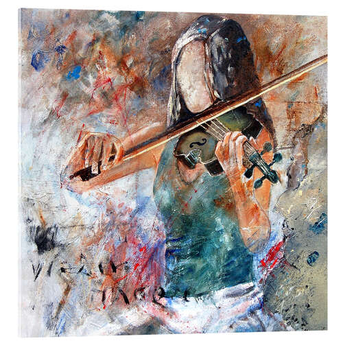 Stampa su vetro acrilico Violinista