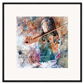 Impression artistique encadrée Violoniste