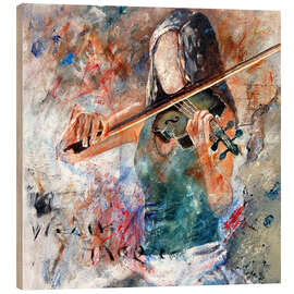 Quadro de madeira Violinist