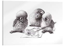 Gallery print Four owls